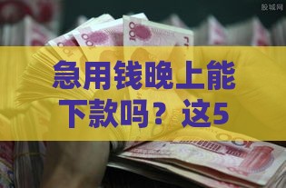 急用钱晚上能下款吗？这5类正规口子最快半小时到账！