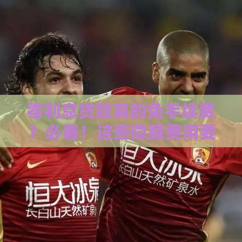 零利息贷款真的免手续费？必看！这些隐藏费用要警惕