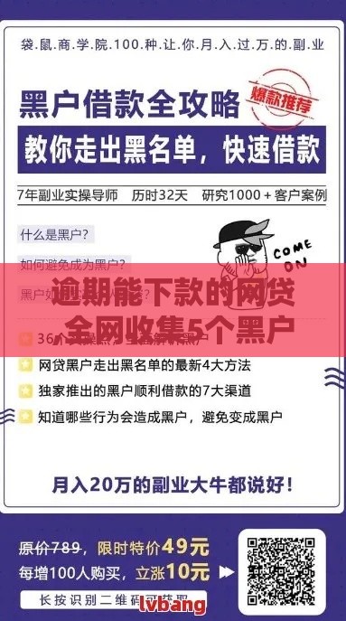 逾期能下款的网贷,全网收集5个黑户可以做的网贷口子