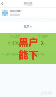 黑户能下款的借款平台2025,隆重介绍5个app贷款口子黑户