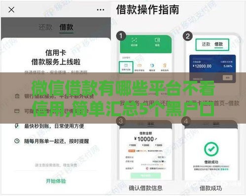 微信借款有哪些平台不看信用,简单汇总5个黑户口子群二维码