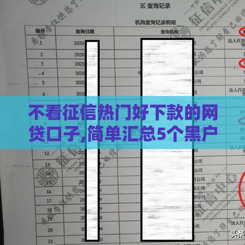 不看征信热门好下款的网贷口子,简单汇总5个黑户能下的网贷口子