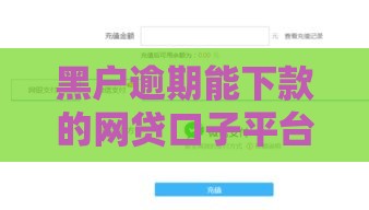 黑户逾期能下款的网贷口子平台,简单汇总5个黑户99%下款口子