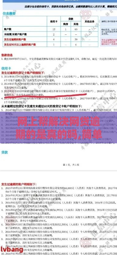 网上帮解决网贷逾期的是真的吗,简单汇总5个黑户714必下口子