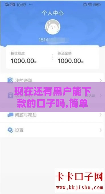 现在还有黑户能下款的口子吗,简单汇总5个黑户下款的小额口子