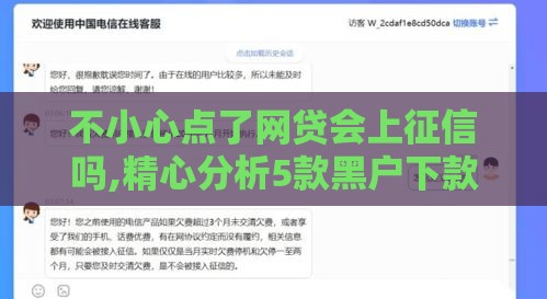 不小心点了网贷会上征信吗,精心分析5款黑户下款2万的口子