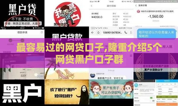 最容易过的网贷口子,隆重介绍5个网贷黑户口子群