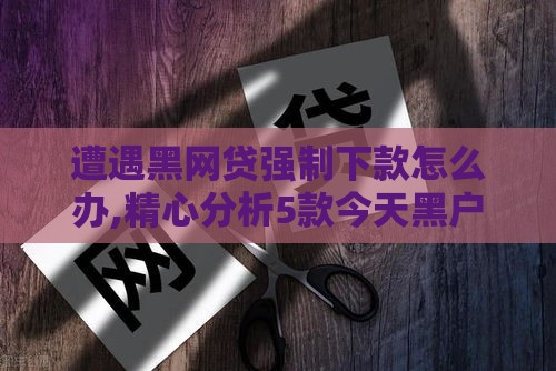 遭遇黑网贷强制下款怎么办,精心分析5款今天黑户网贷口子
