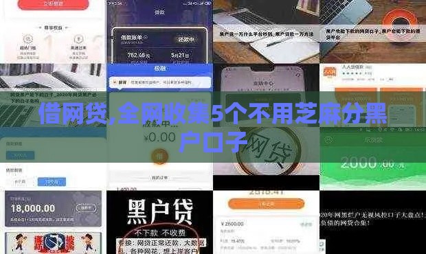 借网贷,全网收集5个不用芝麻分黑户口子