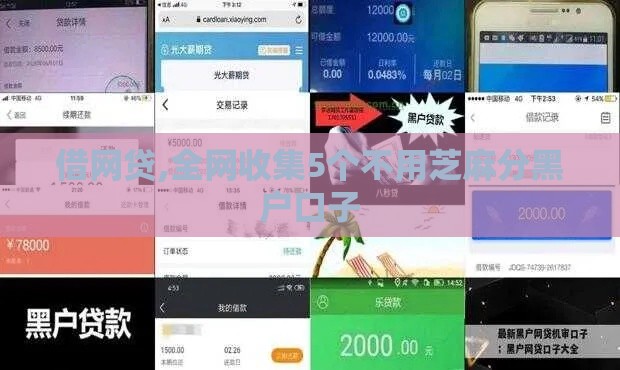 借网贷,全网收集5个不用芝麻分黑户口子