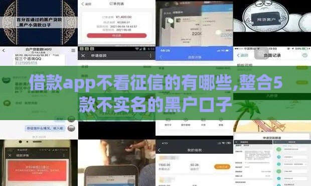 借款app不看征信的有哪些,整合5款不实名的黑户口子