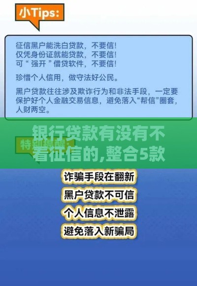 银行贷款有没有不看征信的,整合5款黑户能背车的口子