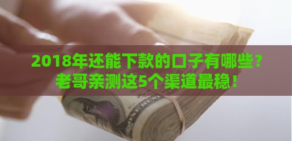2018年还能下款的口子有哪些？老哥亲测这5个渠道最稳！