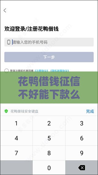 花鸭借钱征信不好能下款么,真心推荐5个黑户下款口子入口