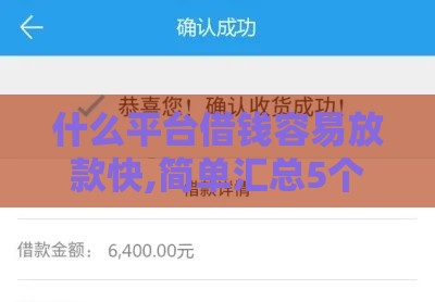 什么平台借钱容易放款快,简单汇总5个黑户白户贷款口子