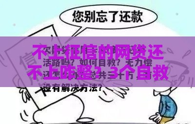 不上征信的网贷还不上咋整？3个自救方法必看