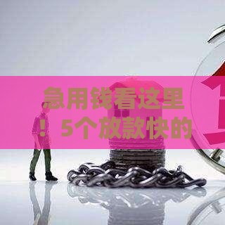 急用钱看这里！5个放款快的靠谱平台 当天到账省心选