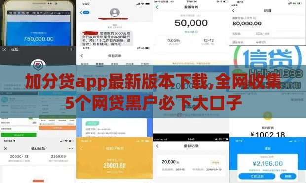 加分贷app最新版本下载,全网收集5个网贷黑户必下大口子