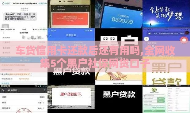 车贷信用卡还款后还有用吗,全网收集5个黑户社保网贷口子