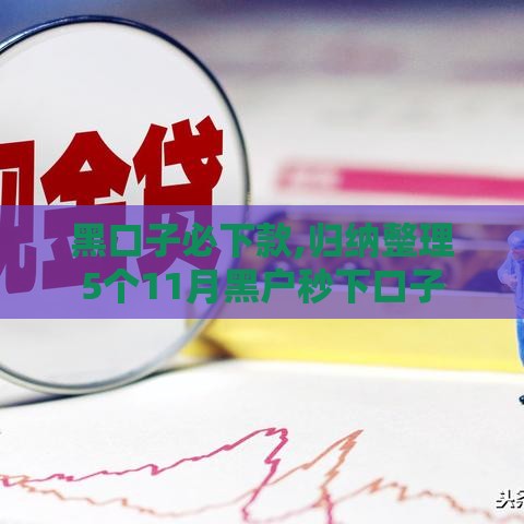 黑口子必下款,归纳整理5个11月黑户秒下口子