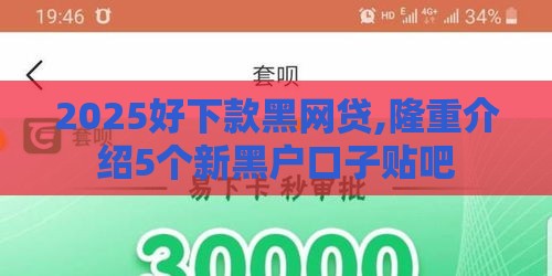 2025好下款黑网贷,隆重介绍5个新黑户口子贴吧