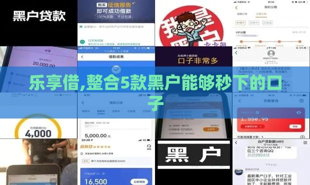 乐享借,整合5款黑户能够秒下的口子 乐享借,整合5款黑户能够秒下的口子