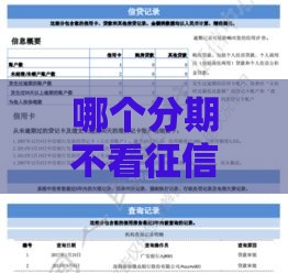 哪个分期不看征信,精心分析5款14天黑户口子