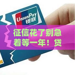 征信花了别急着等一年！贷款申请真相全解析