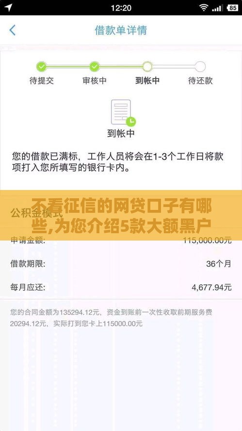 不看征信的网贷口子有哪些,为您介绍5款大额黑户口子免还
