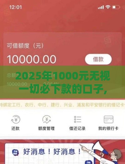 2025年1000元无视一切必下款的口子,全网收集5个黑户贷2000口子 2025年1000元无视一切必下款的口子,全网收集5个黑户贷2000口子