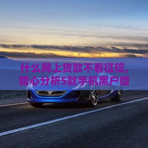 什么网上贷款不看征信,精心分析5款手机黑户借钱口子