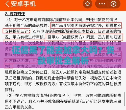 征信黑了能去加拿大吗?贷款审批全解析 征信黑了能去加拿大吗?贷款审批全解析