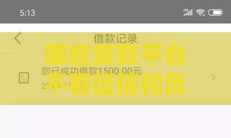 哪些贷款平台不看征信和负债,值得收藏的5个7天贷的黑户口子