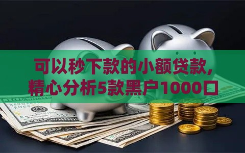 可以秒下款的小额贷款,精心分析5款黑户1000口子