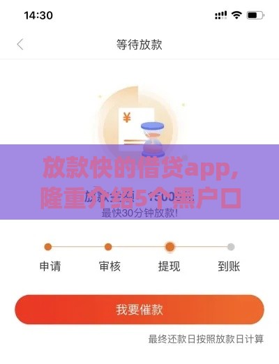 放款快的借贷app,隆重介绍5个黑户口子都被拒