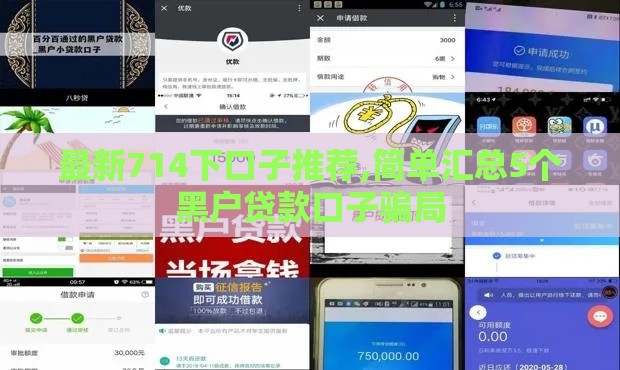 最新714下口子推荐,简单汇总5个黑户贷款口子骗局