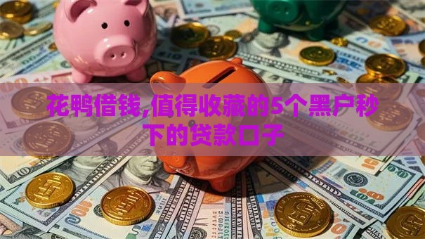花鸭借钱,值得收藏的5个黑户秒下的贷款口子