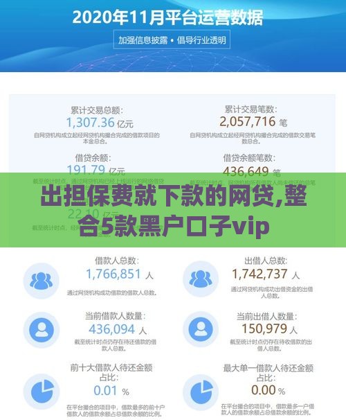 出担保费就下款的网贷,整合5款黑户口子vip