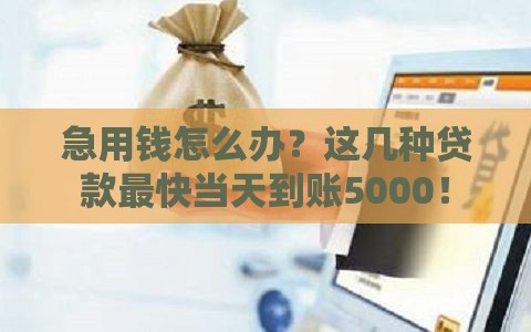 急用钱怎么办？这几种贷款最快当天到账5000！