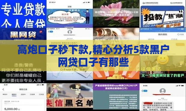 高炮口子秒下款,精心分析5款黑户网贷口子有那些 高炮口子秒下款,精心分析5款黑户网贷口子有那些