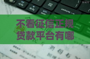 不看征信正规贷款平台有哪些,归纳整理5个能下款双黑户口子
