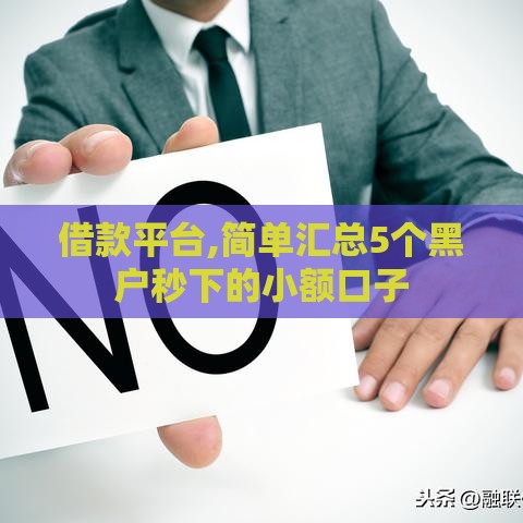 借款平台,简单汇总5个黑户秒下的小额口子
