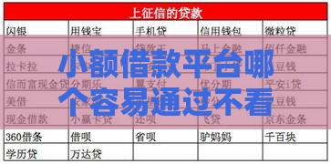小额借款平台哪个容易通过不看征信,值得收藏的5个黑户放水的贷款口子