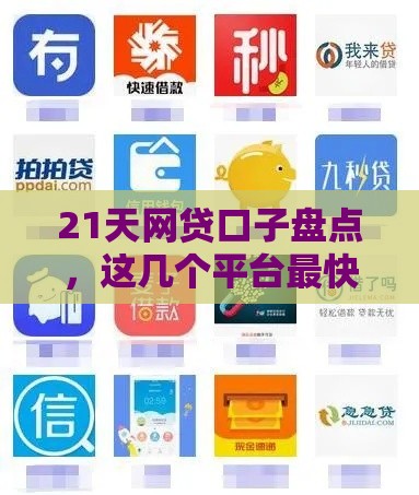 21天网贷口子盘点，这几个平台最快到账