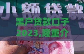 黑户贷款口子2023,隆重介绍5个黑户撸钱口子
