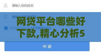 网贷平台哪些好下款,精心分析5款黑户不查征信大口子