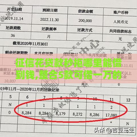 征信花贷款秒拒哪里能借到钱,整合5款可借一万的黑户口子