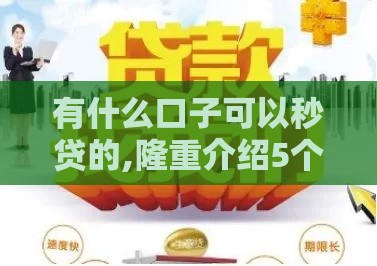 有什么口子可以秒贷的,隆重介绍5个黑户贷款口子加盟