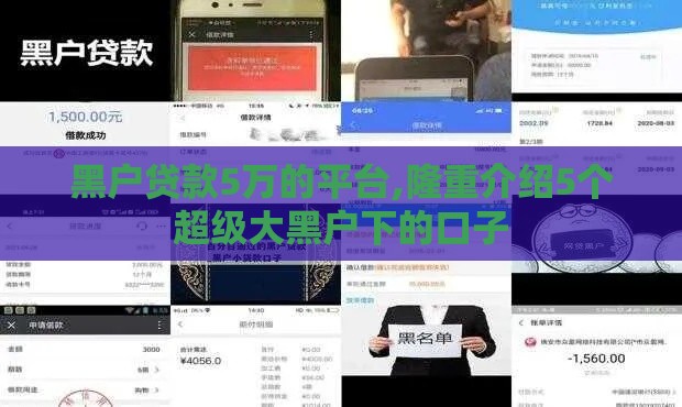 黑户贷款5万的平台,隆重介绍5个超级大黑户下的口子