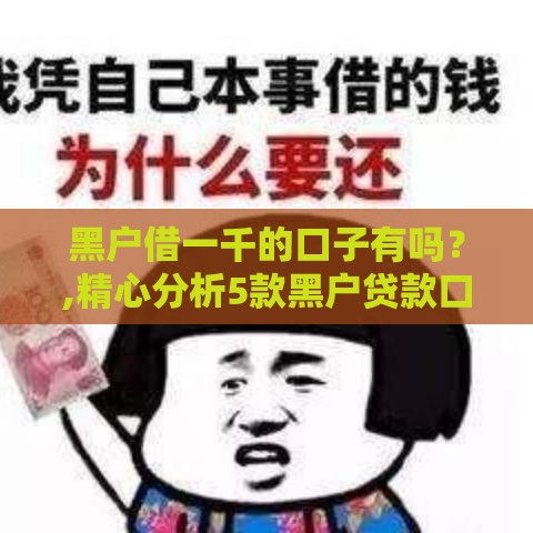 黑户借一千的口子有吗？,精心分析5款黑户贷款口子-百度